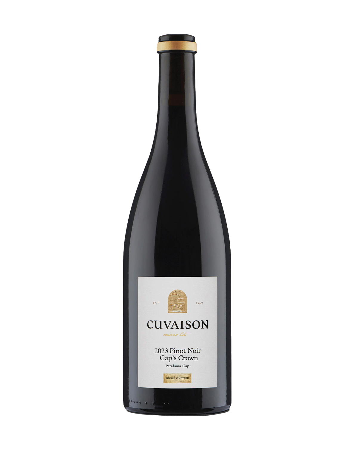 2023 Pinot Noir, Gap's Crown bottle with the white label from Cuvaison. 